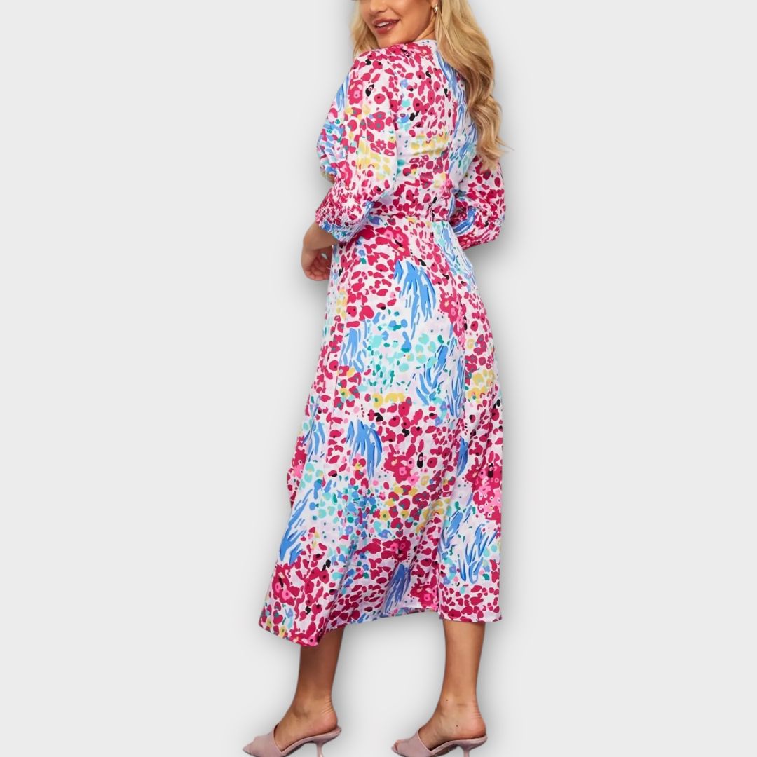 Girl In Mind Floral Midi Dress - 10