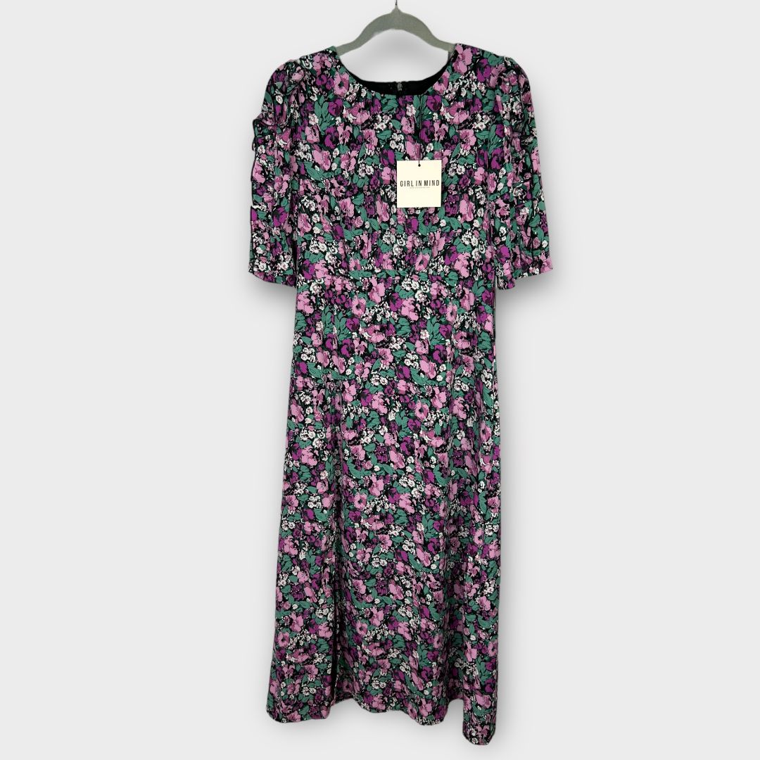 Girl In Mind Floral Midi Dress - 8