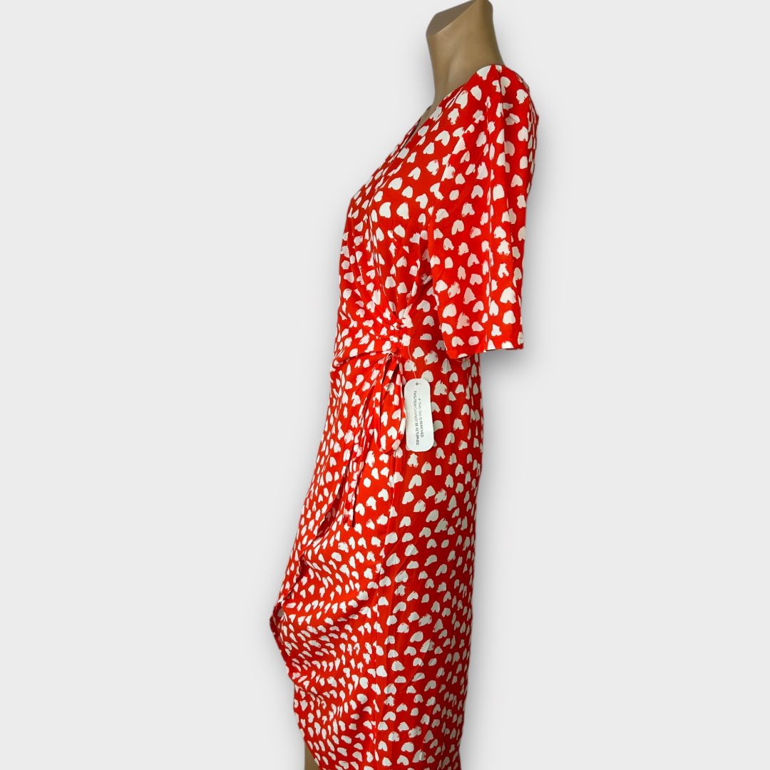 Girl In Mind Heart Print Midi Dress - 12