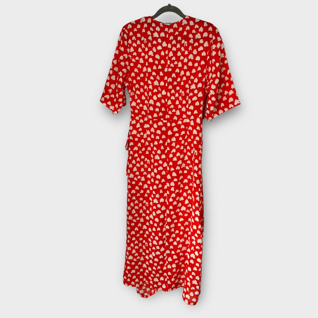Girl In Mind Heart Print Midi Dress - 12