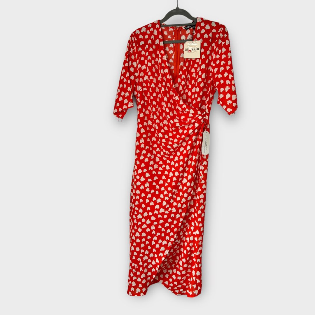 Girl In Mind Heart Print Midi Dress - 12