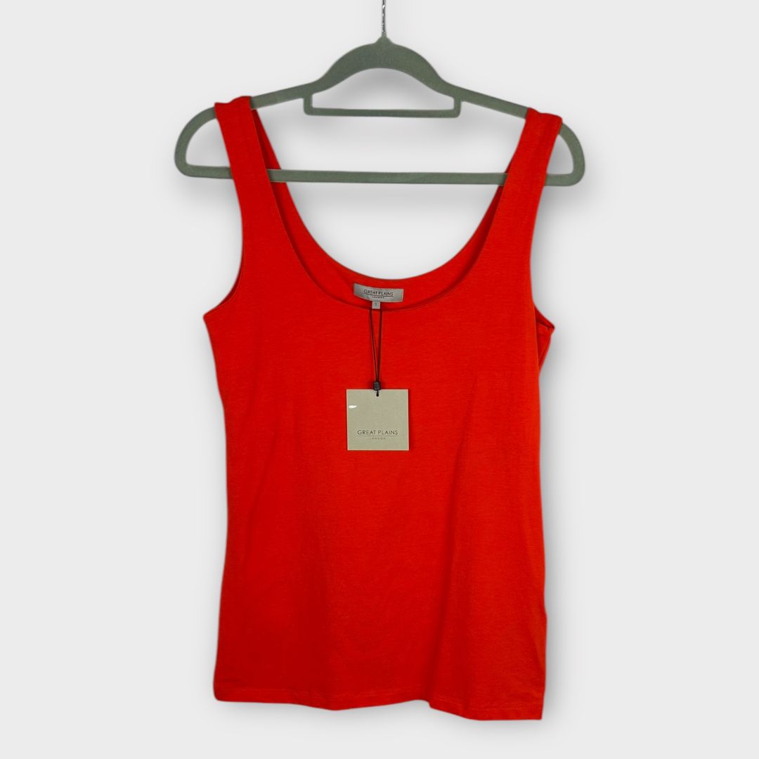 Great Plains London Cotton/Modal Blend Tank Top - 10 (S)