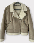 Great Plains London Faux Shearling Biker Jacket - 10 (M)