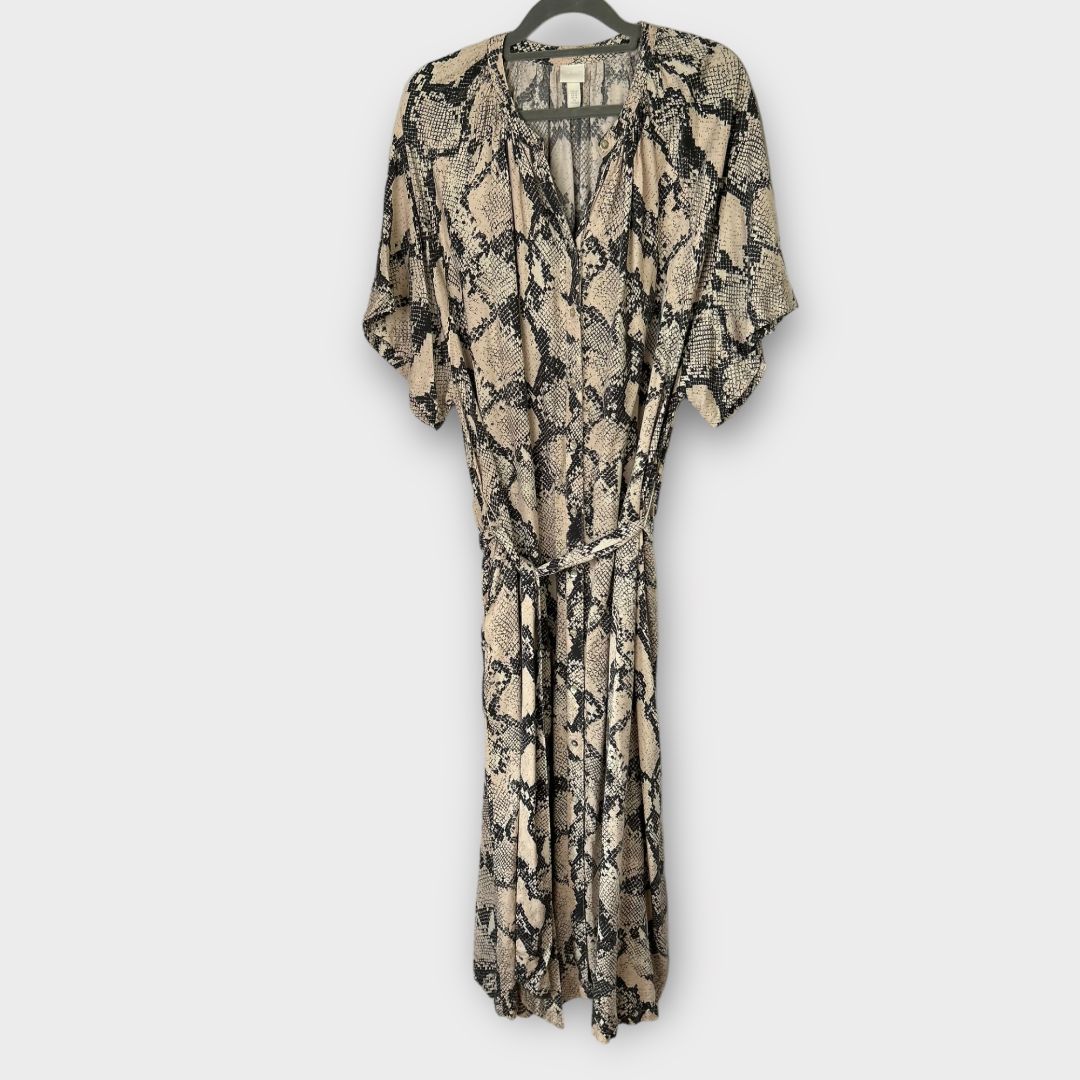 H&amp;M Animal Print Midi Dress - 14