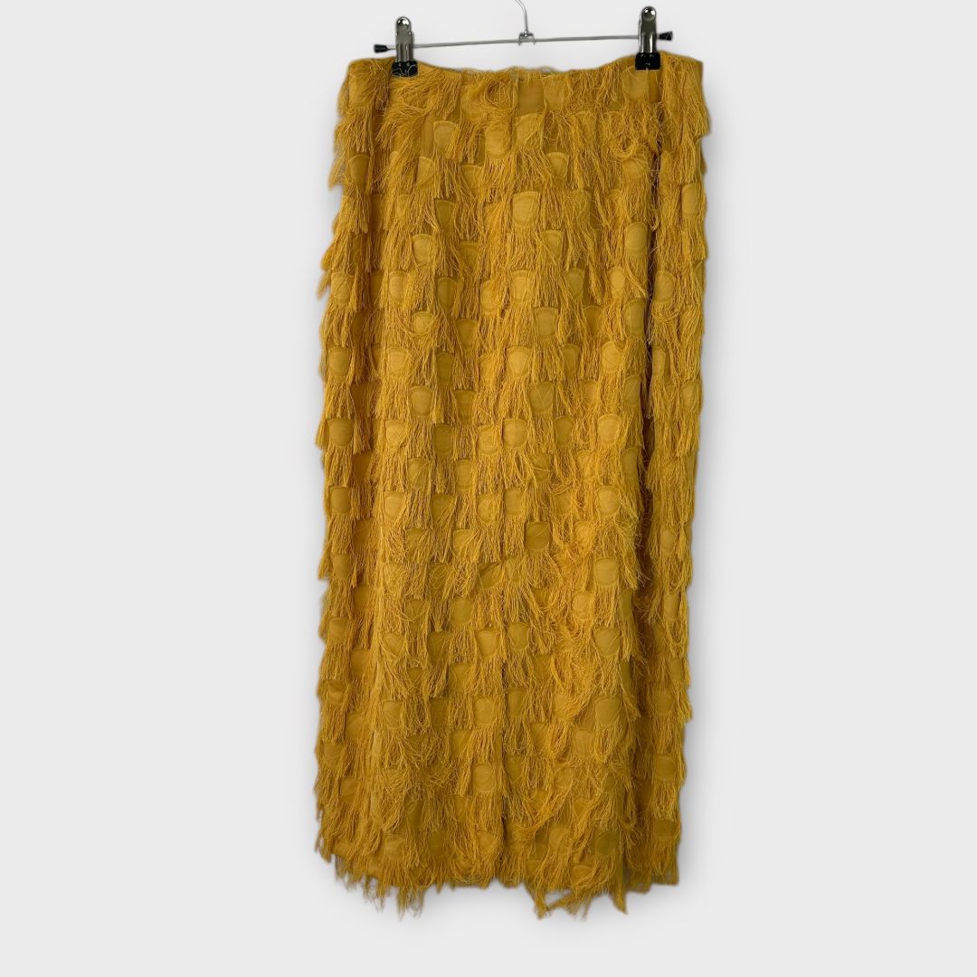 H&amp;M Fringe Midi Skirt - 8