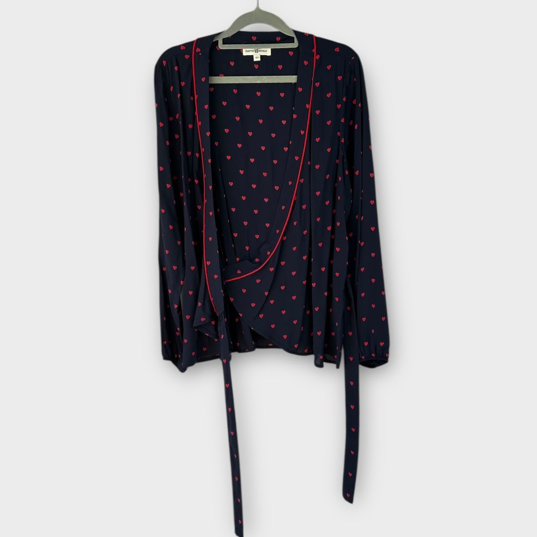 Hampton Republic Heart Print Wrap Top - 12