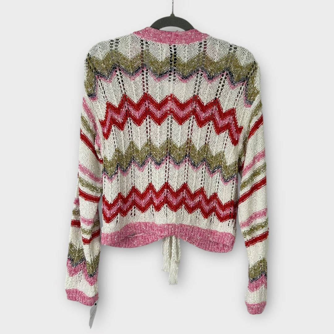 Hayley Menzies Boucle Zigzag Tie Front Cardigan - S