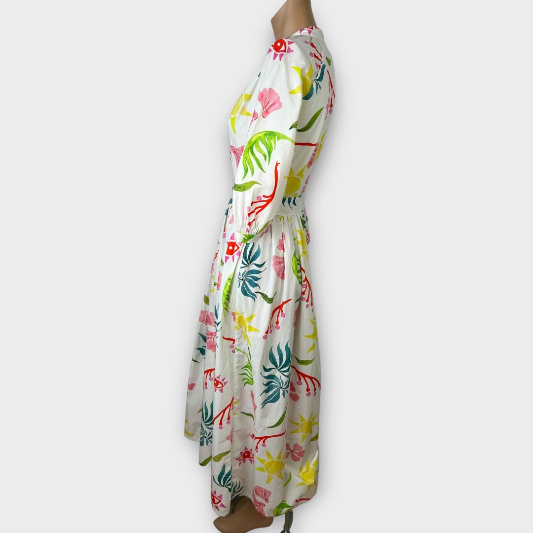 Hayley Menzies Raglan Volume Maxi Cotton Shirt Dress - 8/10 (S)