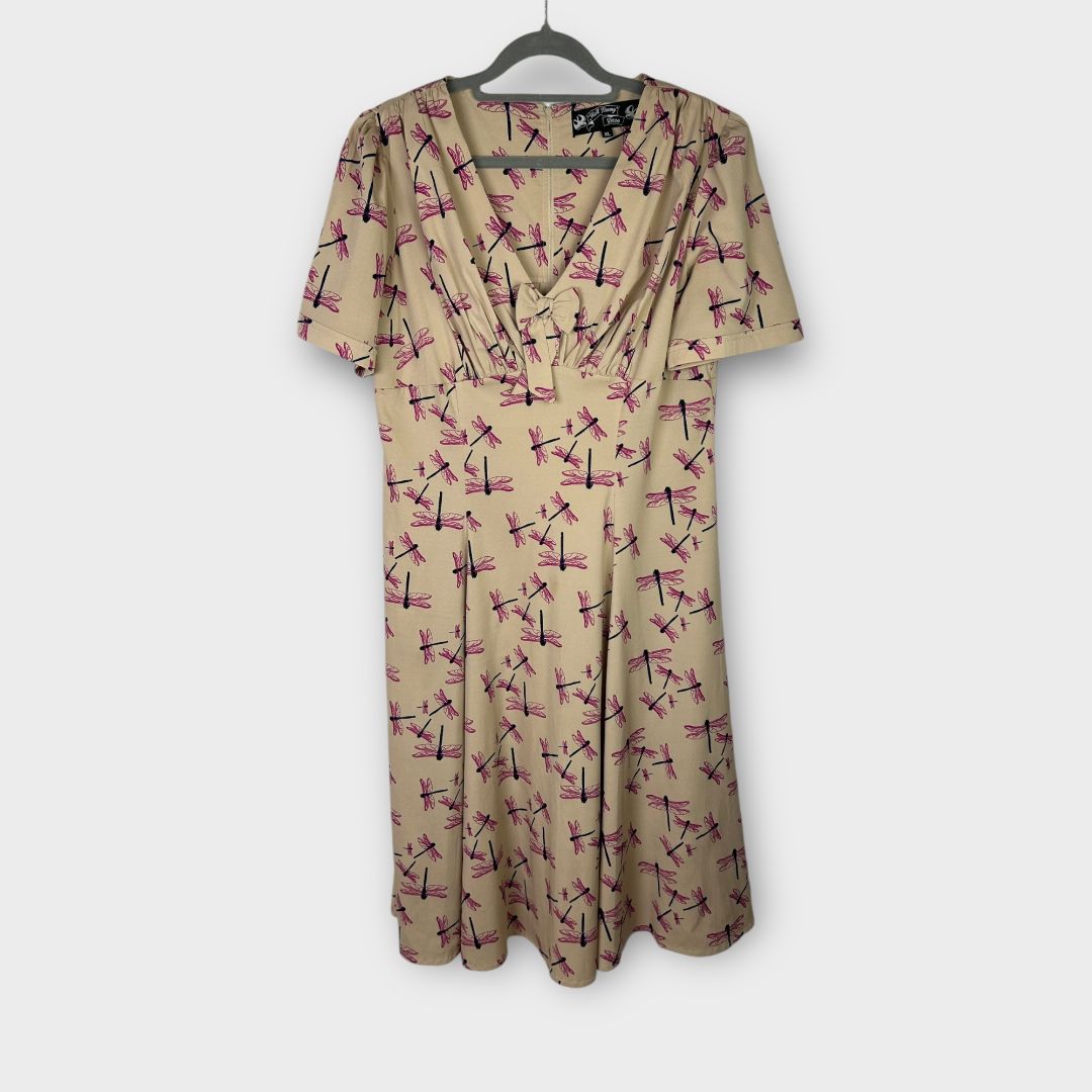 Hell Bunny Vintage Dragonfly Dress - 16 (XL)