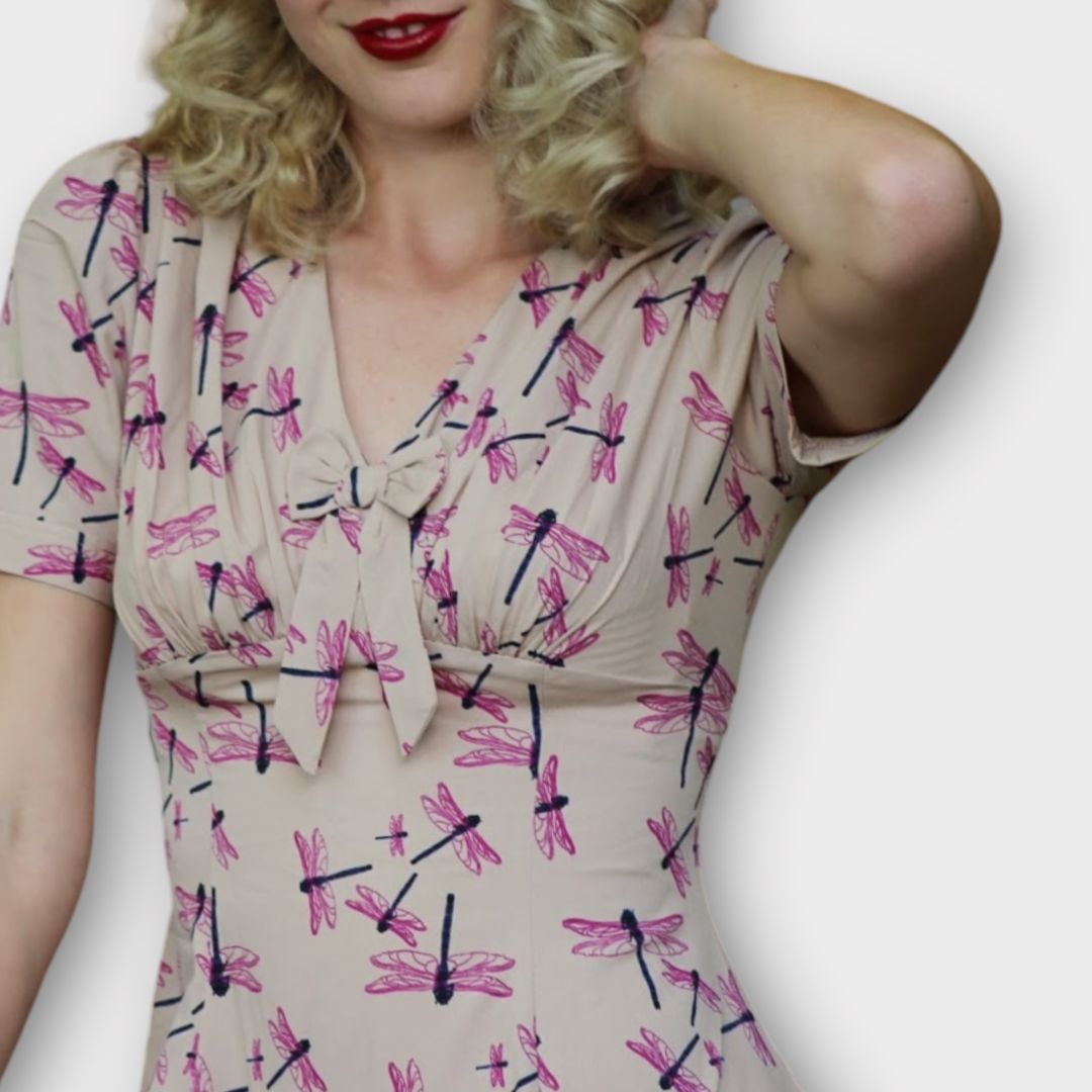 Hell Bunny Vintage Dragonfly Dress - 16 (XL)