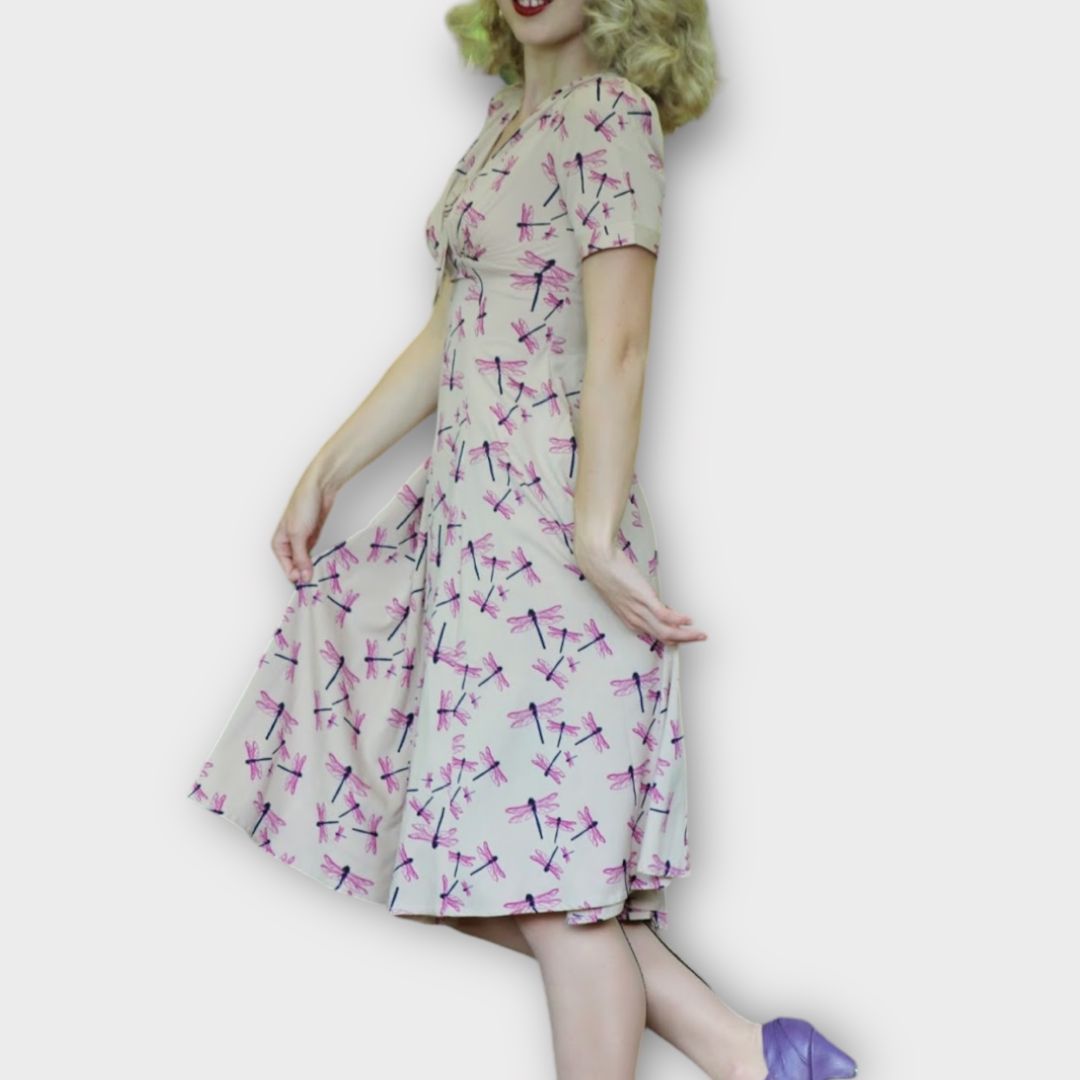 Hell Bunny Vintage Dragonfly Dress - 16 (XL)