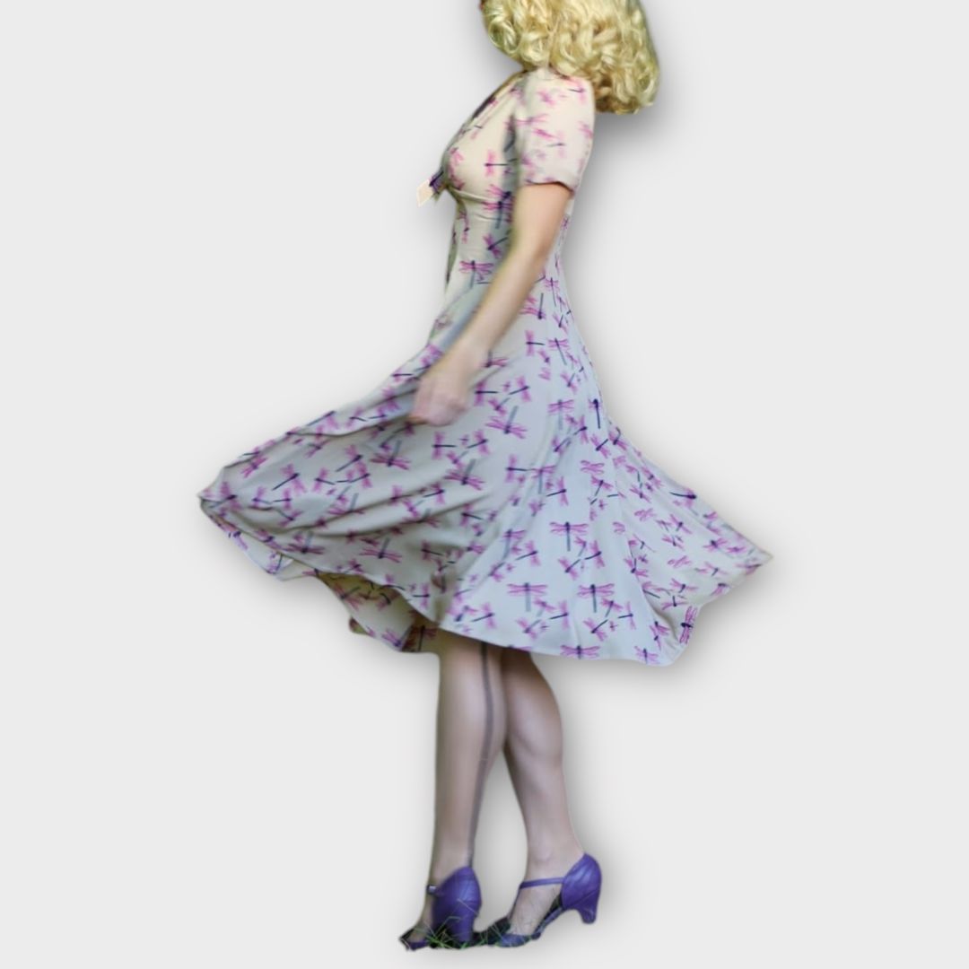 Hell Bunny Vintage Dragonfly Dress - 16 (XL)