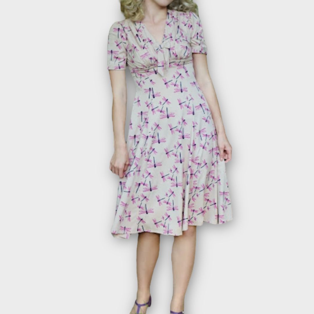 Hell Bunny Vintage Dragonfly Dress - 16 (XL)