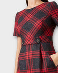 Hobbs Check Wool Elea Dress - 14
