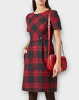 Hobbs Check Wool Elea Dress - 14