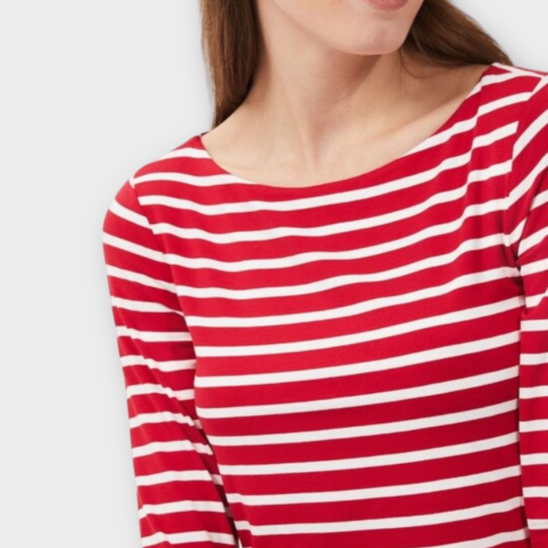 Hobbs Striped Sonya Double Fronted Top - S