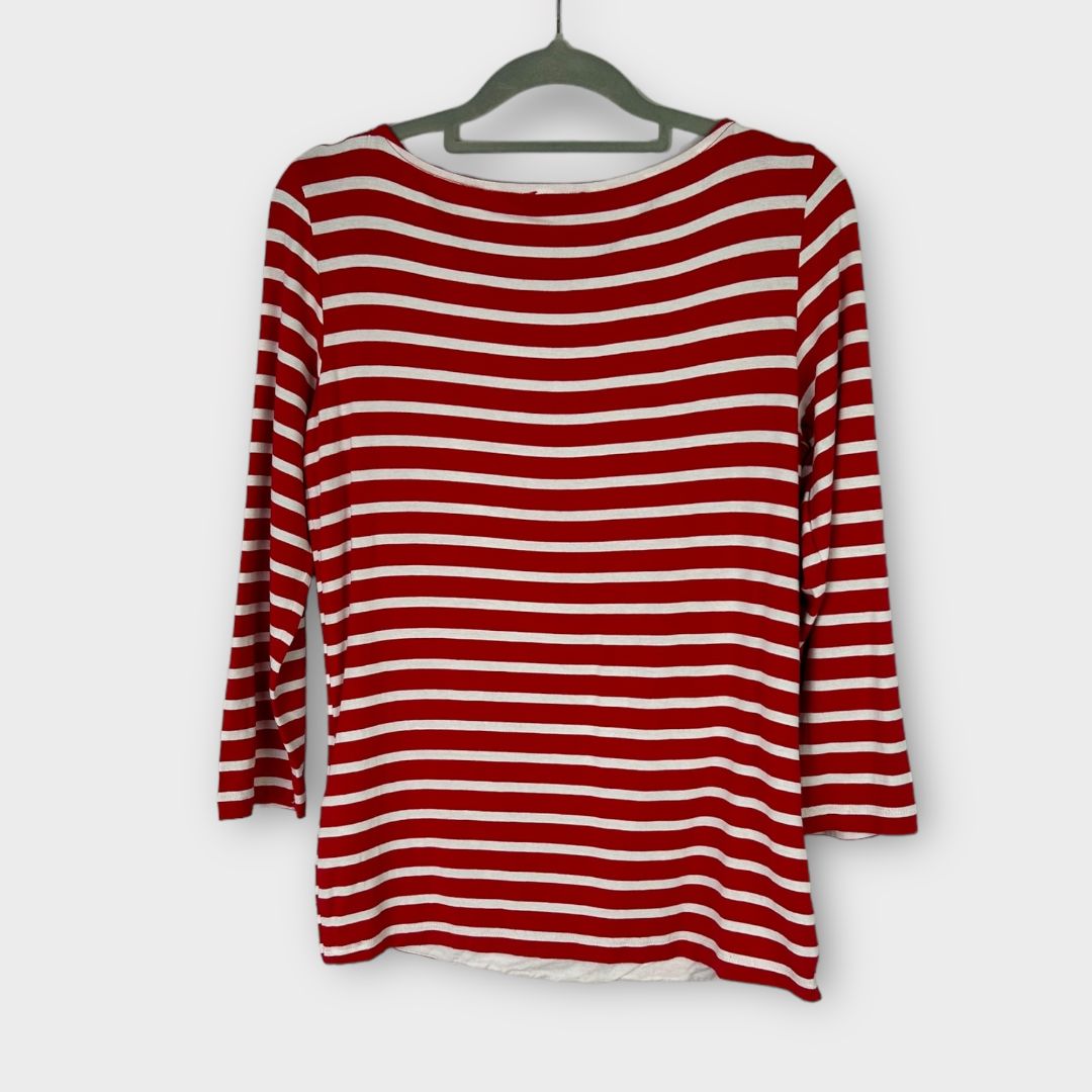 Hobbs Striped Sonya Double Fronted Top - S
