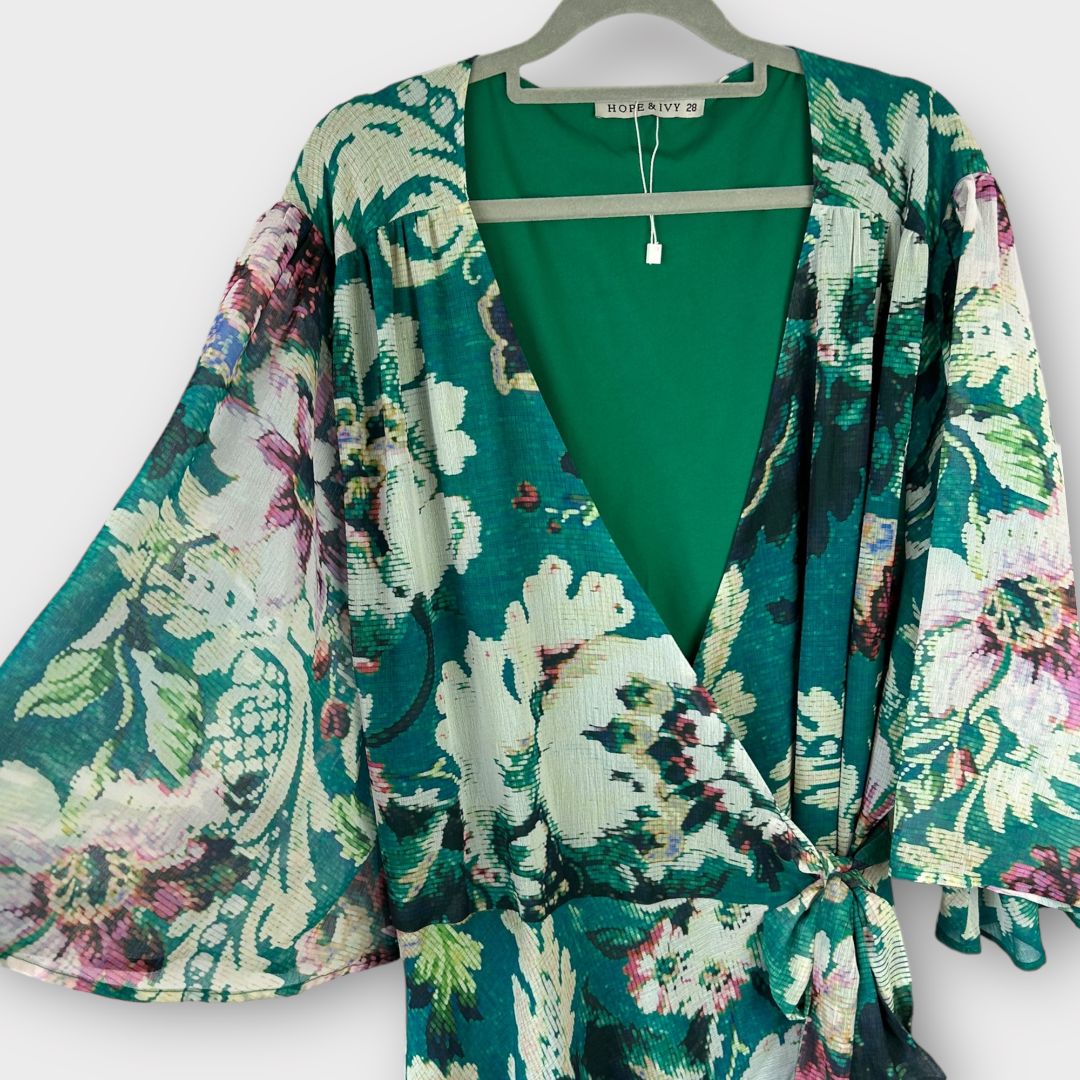 Hope &amp; Ivy Floral Wrap Maxi Dress - 28