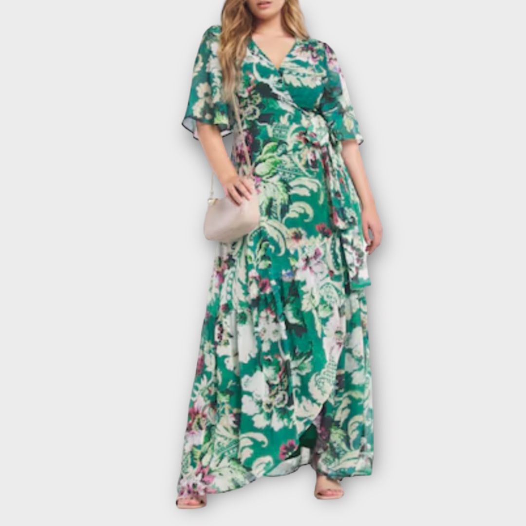 Hope &amp; Ivy Floral Wrap Maxi Dress - 28