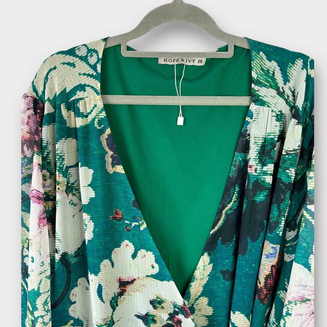 Hope &amp; Ivy Floral Wrap Maxi Dress - 28