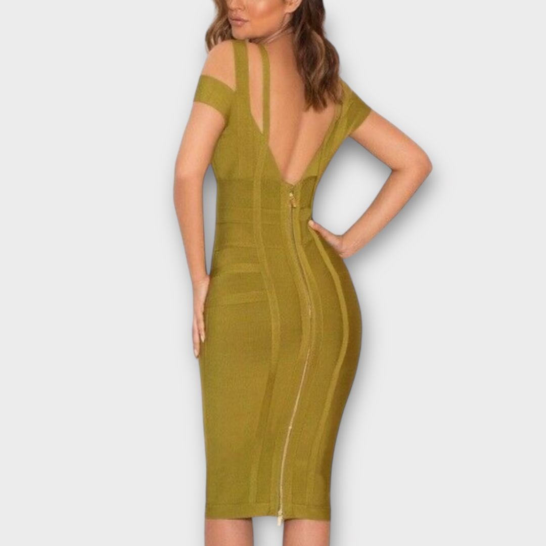 House Of CB Mimi Off Shoulder Bandage Dress - 12 (L)