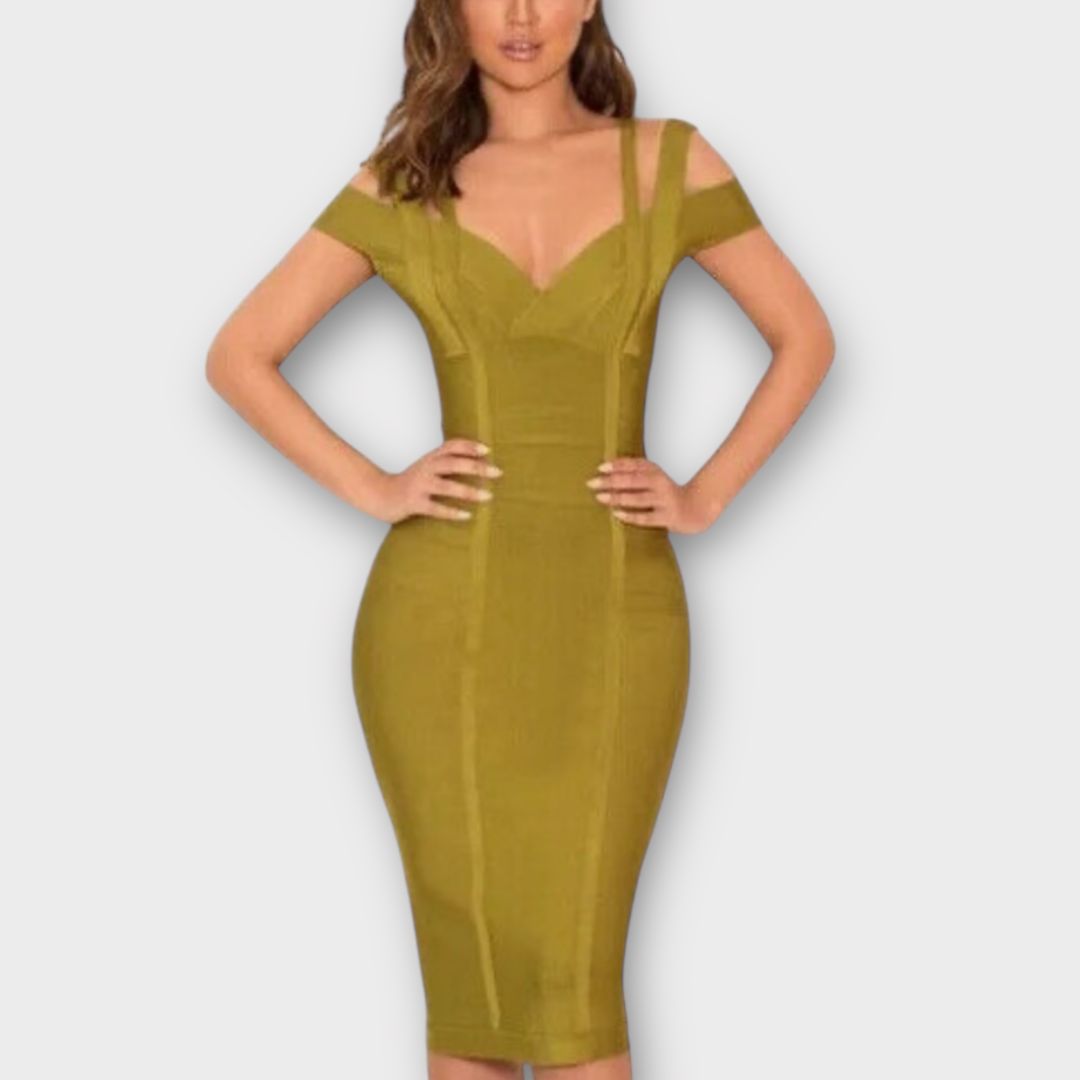 House Of CB Mimi Off Shoulder Bandage Dress - 12 (L)