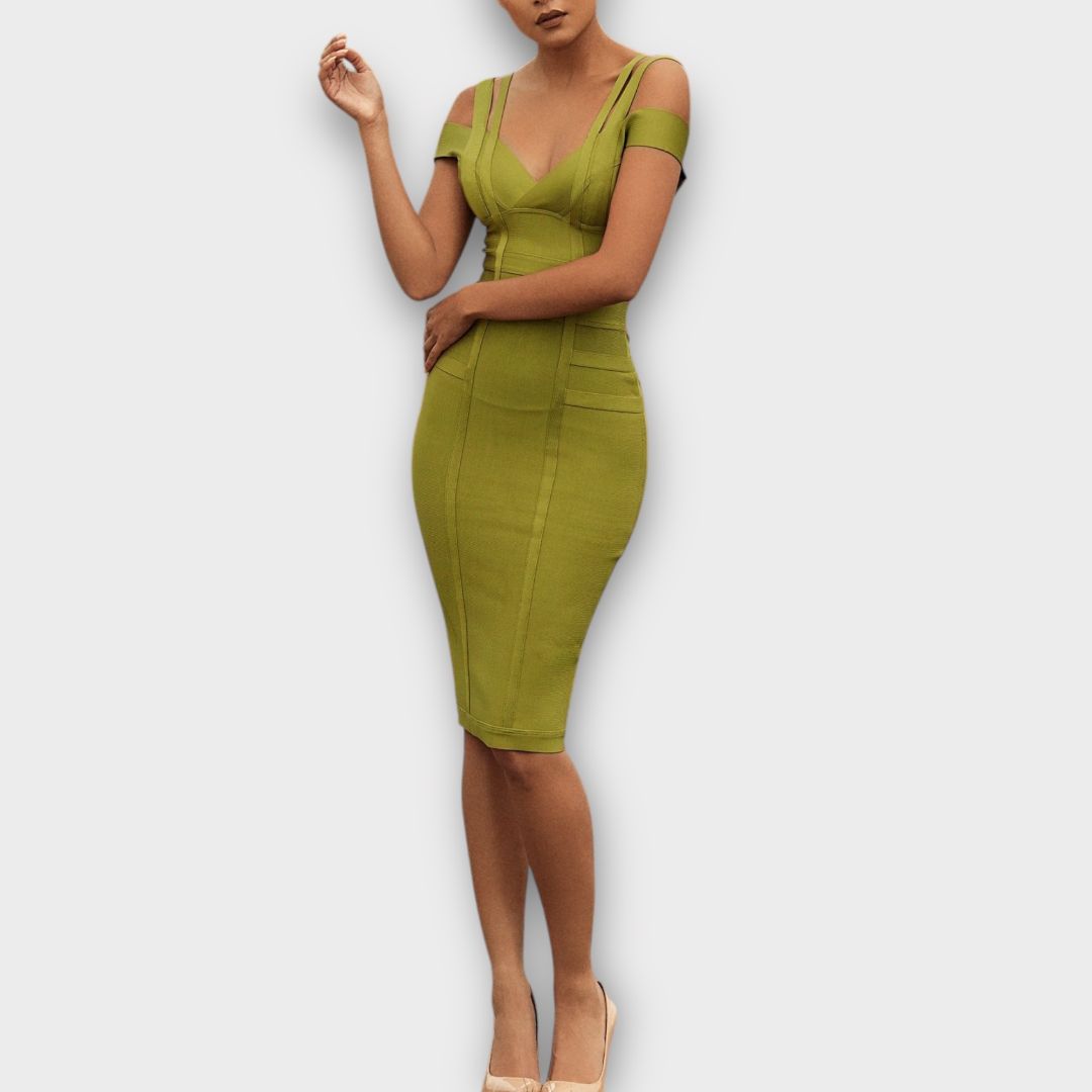 House Of CB Mimi Off Shoulder Bandage Dress - 12 (L)
