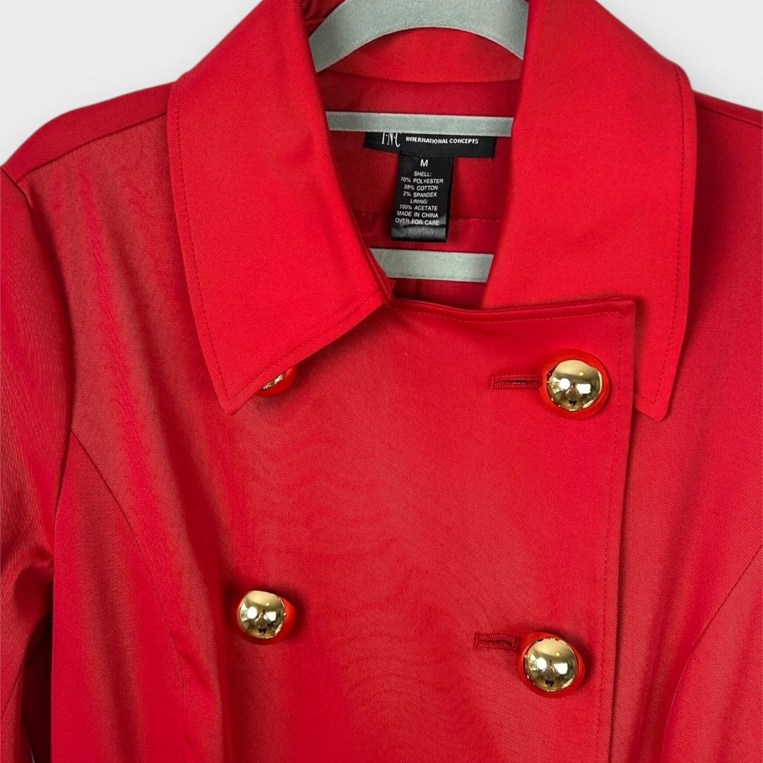I.N.C Gold Button Trench Coat - 12/14 (M)