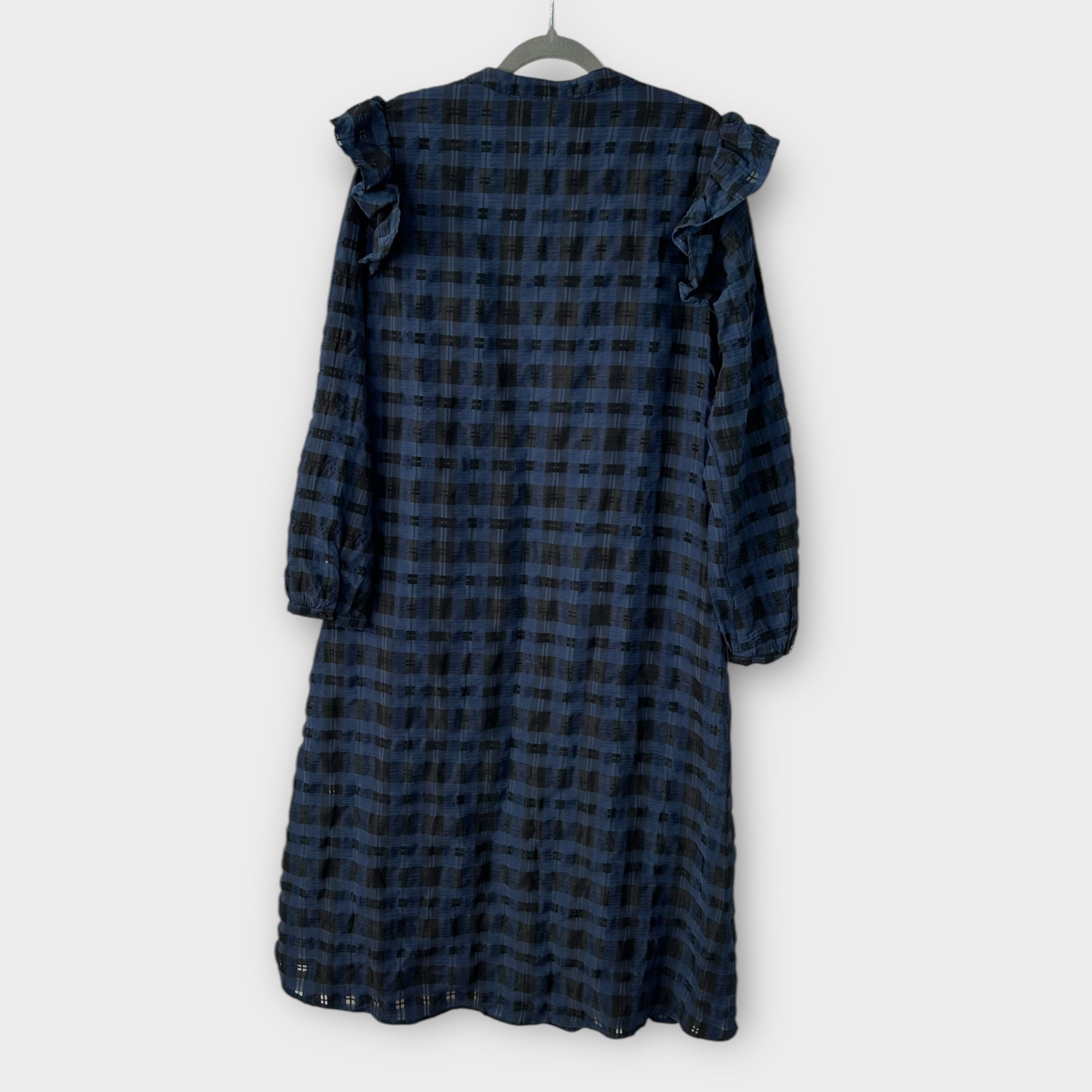 Ichi Gingham Midi Dress - 12