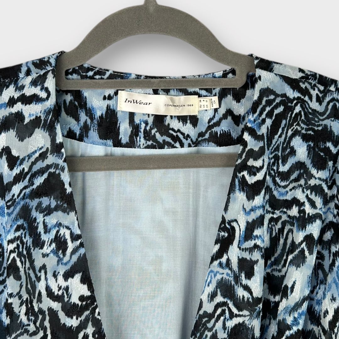 InWear Basira Abstract Midi Wrap Dress - 10