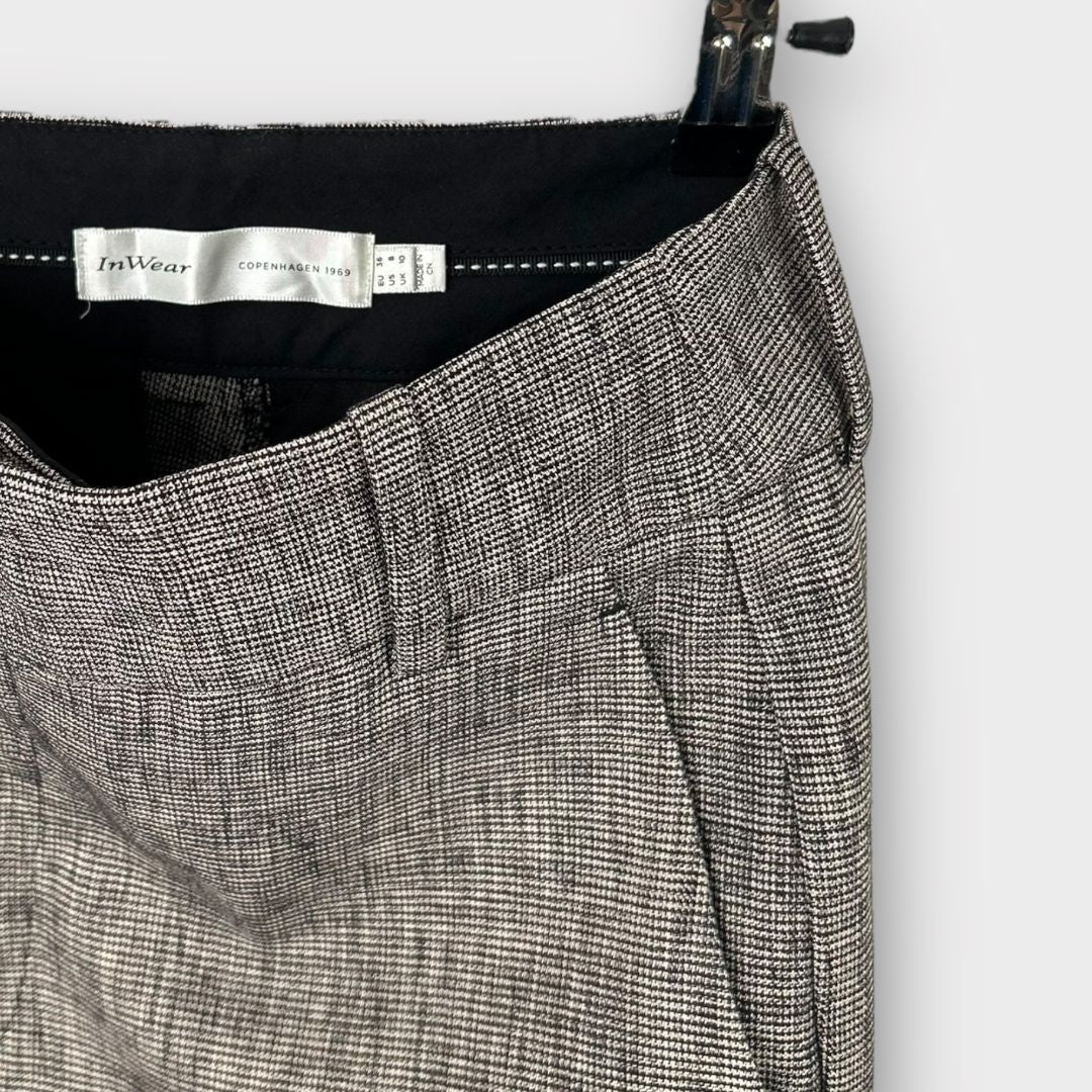 InWear Bootcut Check Trousers - 10