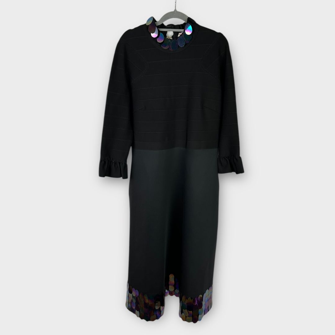 Joanne Hynes Sequin Trim Scuba Midi Dress - 16/18 (L)