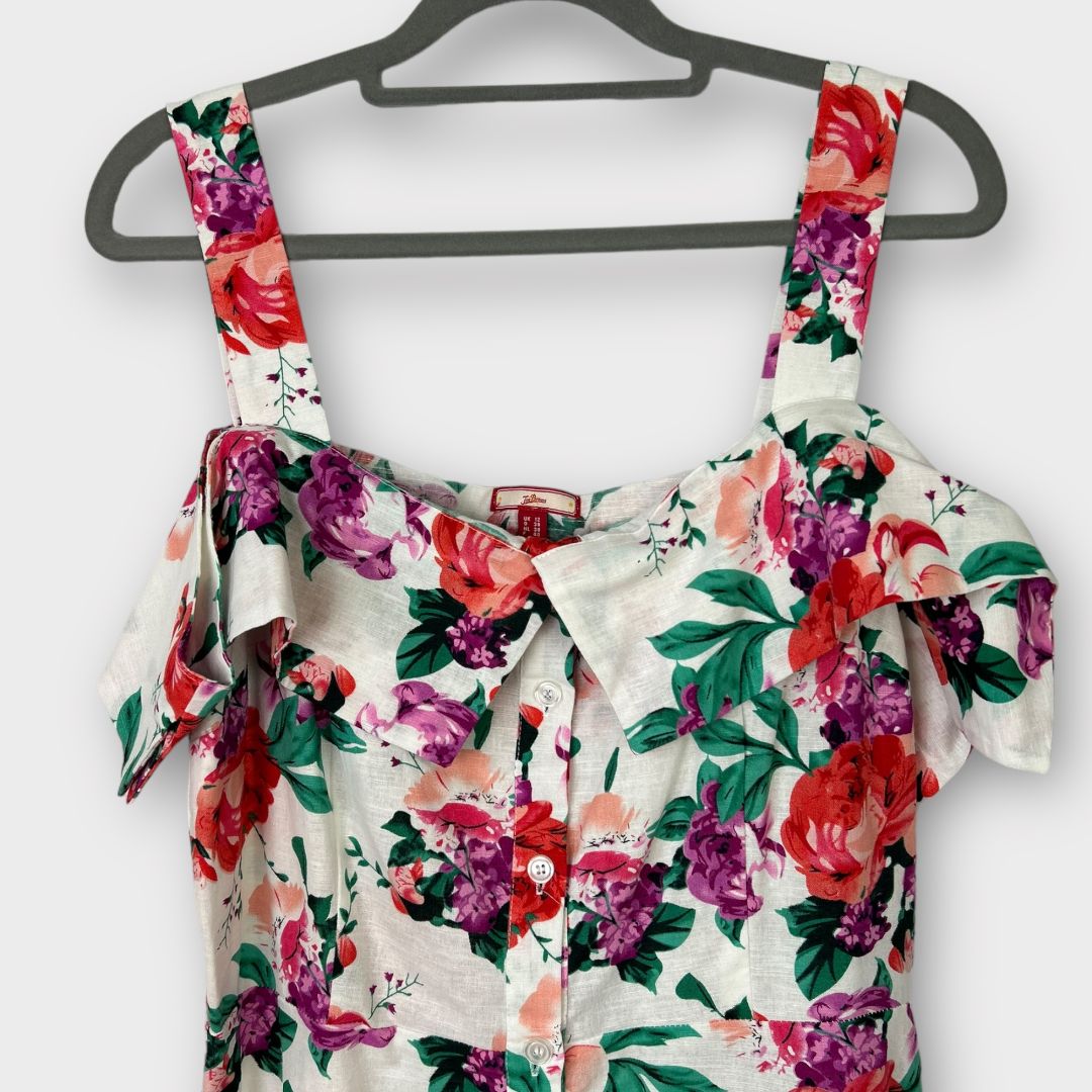 Joe Browns Floral Cotton/Linen Midi Dress - 12