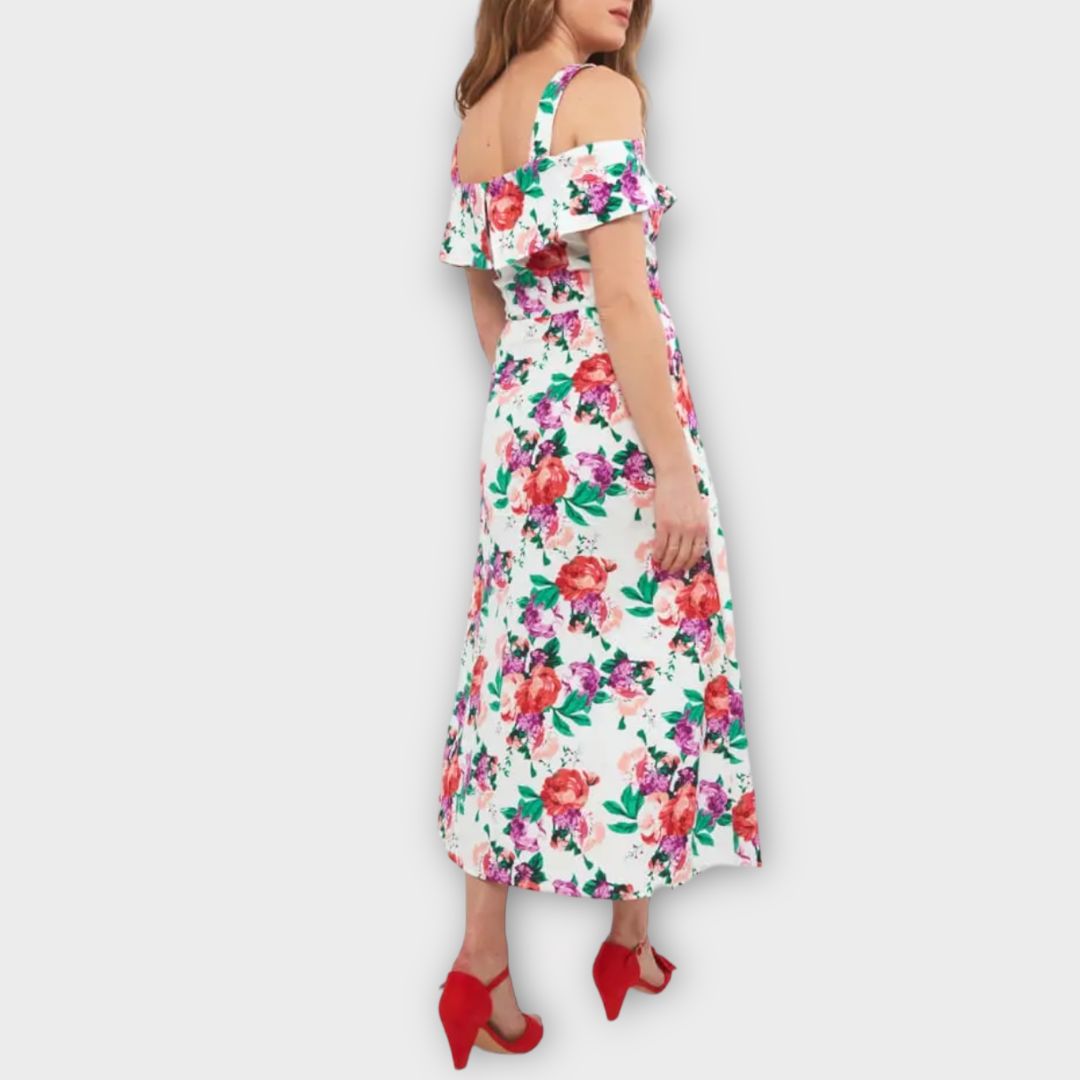 Joe Browns Floral Cotton/Linen Midi Dress - 12