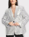 Josefine HJ x NA-KD Oversized Sequin Blazer - 10