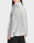 Josefine HJ x NA-KD Oversized Sequin Blazer - 10