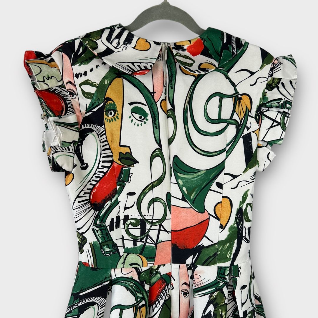 Joy Couture Picasso Print Dress - 8