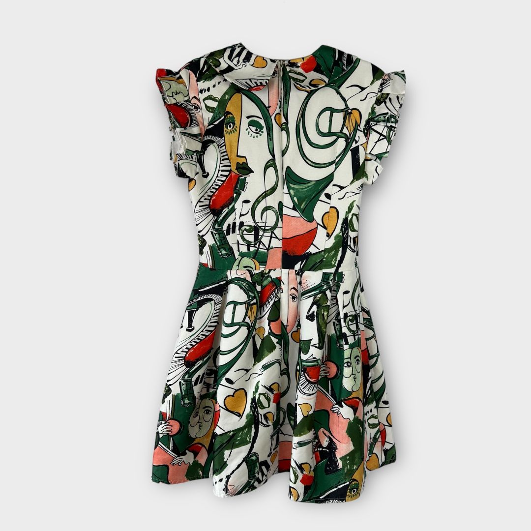 Joy Couture Picasso Print Dress - 8