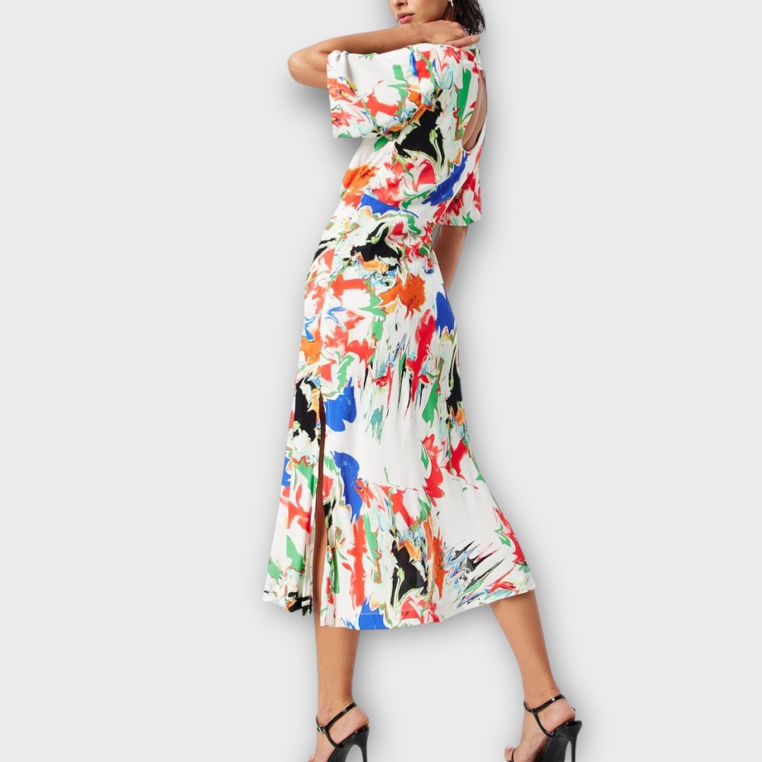 Karen Millen Abstract Bias Cut Midi Dress - 8