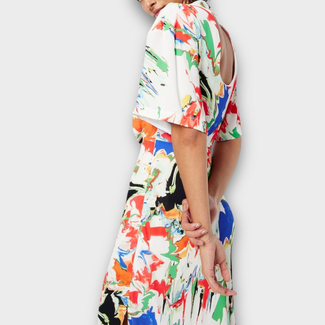 Karen Millen Abstract Bias Cut Midi Dress - 8