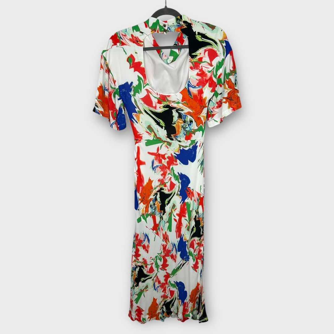 Karen Millen Abstract Bias Cut Midi Dress - 8