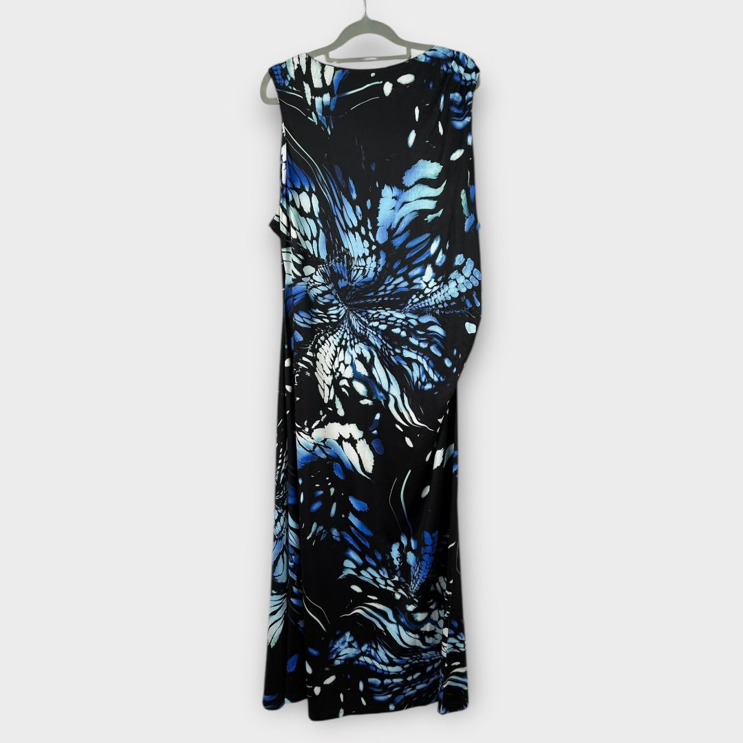 Karen Millen Abstract Swirl Printed Jersey Crepe Maxi Dress - 16/18 (XL)