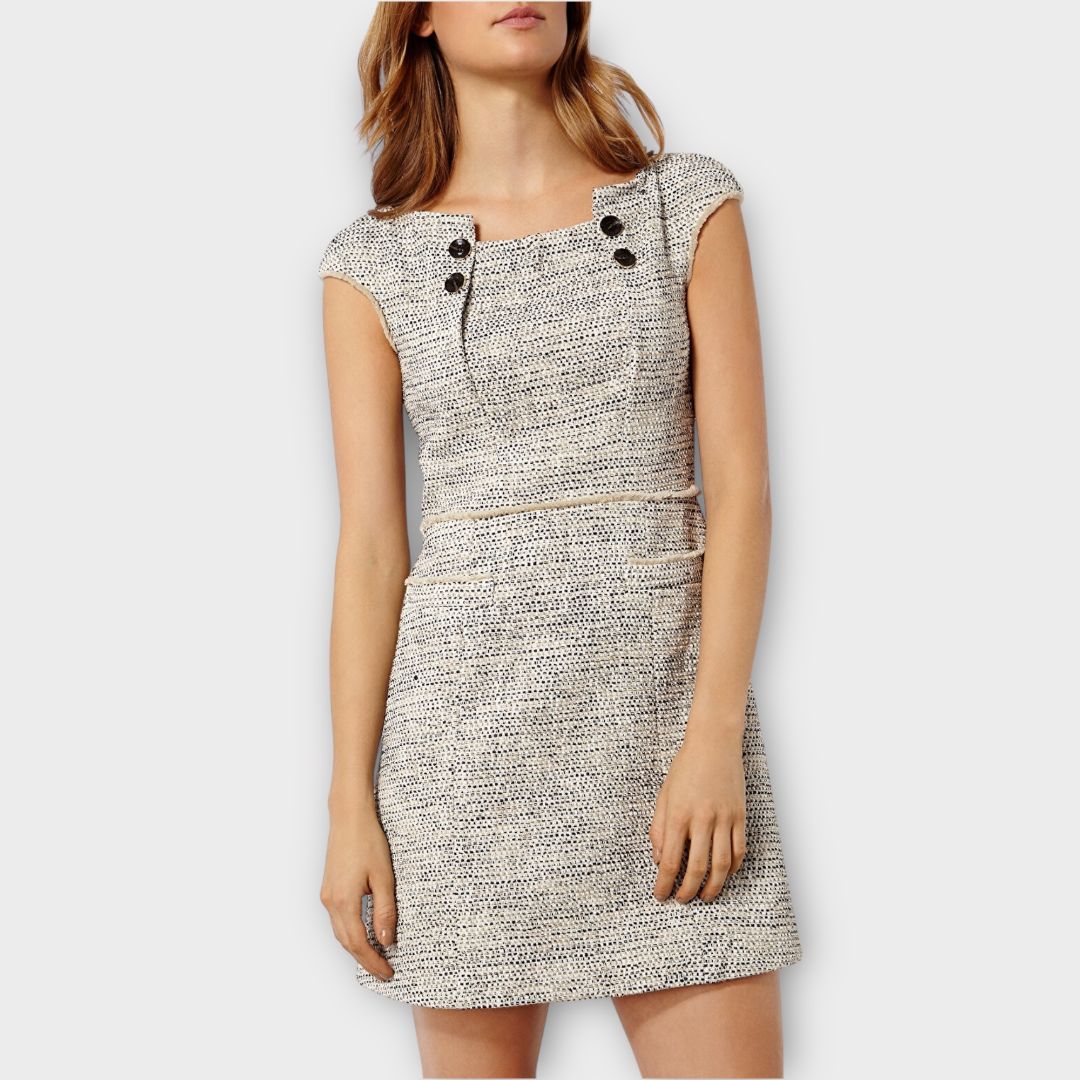 Karen Millen Boucle Tweed Dress - 8