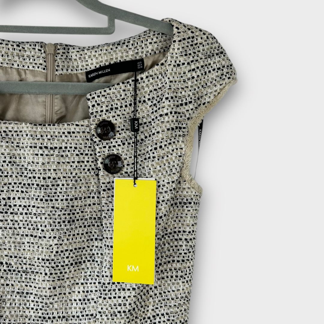 Karen Millen Boucle Tweed Dress - 8