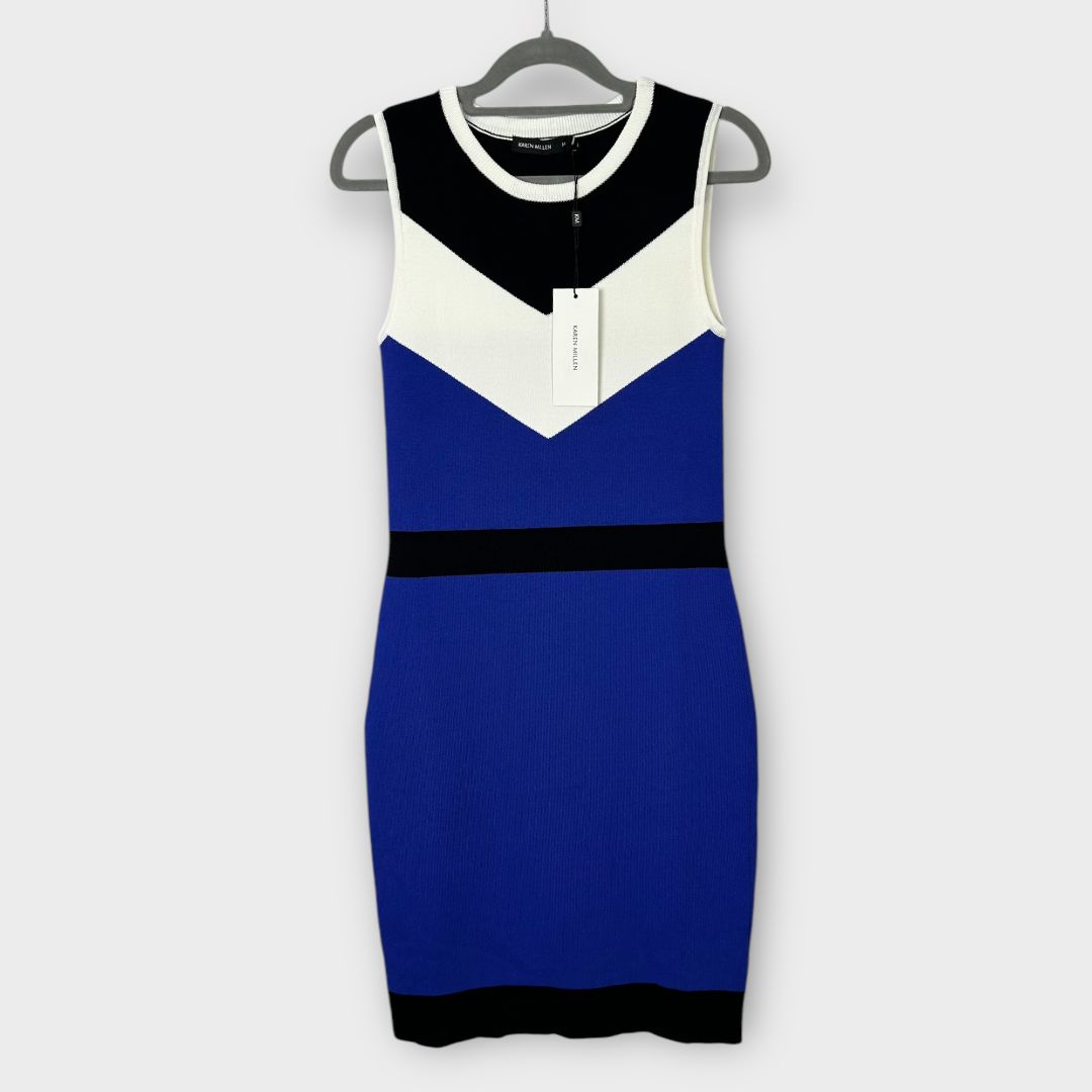 Karen Millen Colourblock Knit Pencil Dress - M