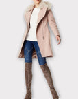 Karen Millen Faux Fur Cotton Coat - 10/12