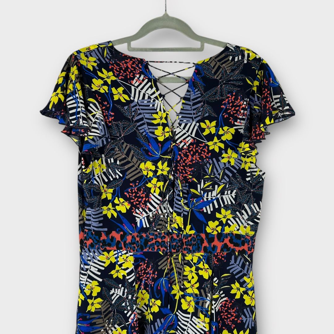 Karen Millen Floral Chiffon Midi Dress - 12