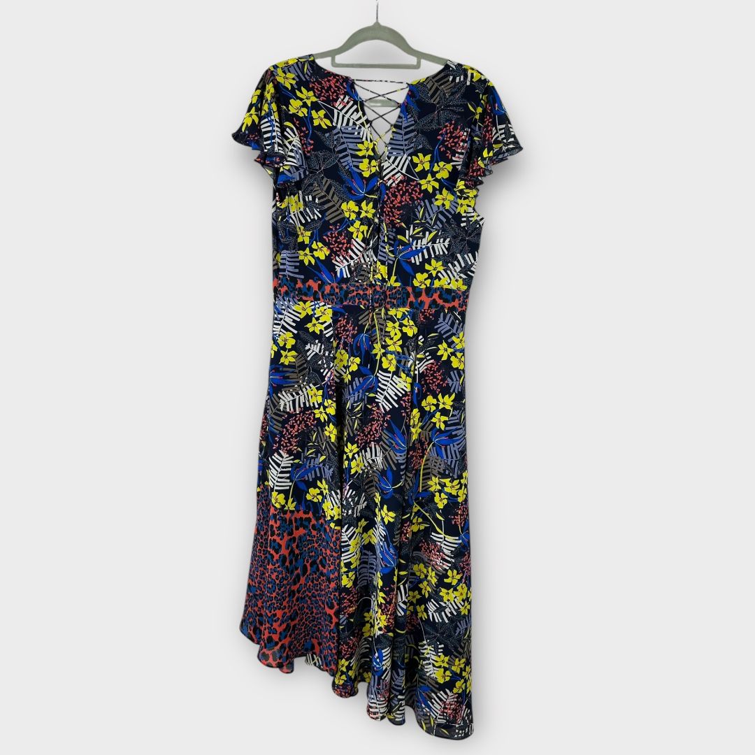 Karen Millen Floral Chiffon Midi Dress - 12