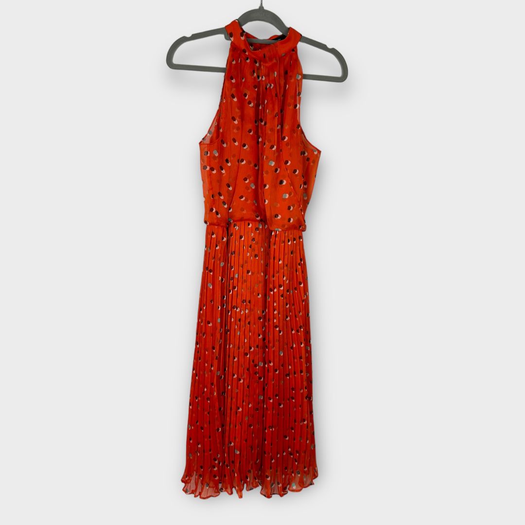 Karen Millen Halter Neck Pleated Midi Dress - 10