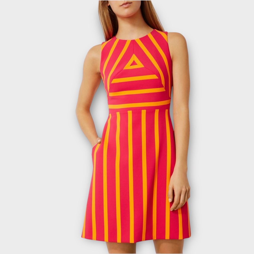 Karen Millen Stripe Dress - 10